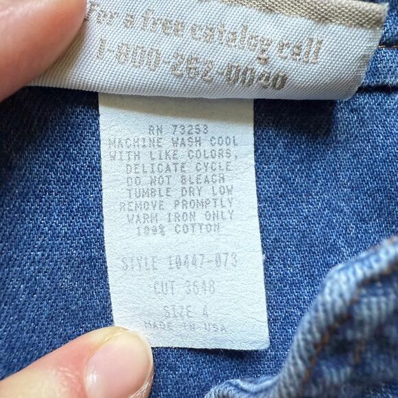 Coldwater Creek Vintage Denim Button Down Shirt Made in USA Size 4 - Picture 6 of 6